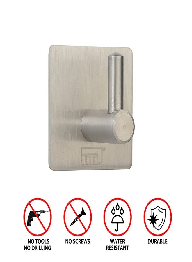 BTL Self Adhesive Hooks for Wall, 12Kg Load Capacity, Stainless Steel 304 Wall Hangers, Waterproof Rustproof Oilproof for Kitchen, Bathroom, Doors, Office - BHK-7 - Image 3